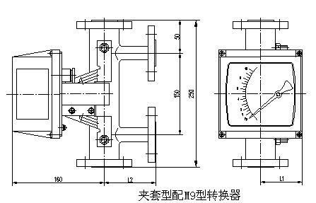 腐蝕性氣體流量計外形尺寸圖